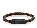 ARZ Steel Leather Bracelet