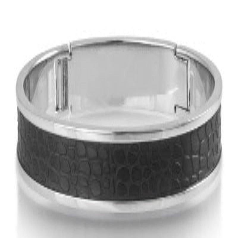 ARZ Steel Black Bangle 