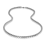 ARZ Steel Diamond Cut Necklace