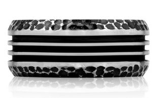 ARZ Steel Black Ring